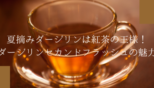 夏摘みダージリンは紅茶の王様！ダージリンセカンドフラッシュの魅力